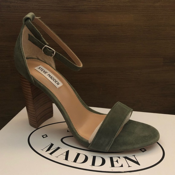 steve madden olive green heels